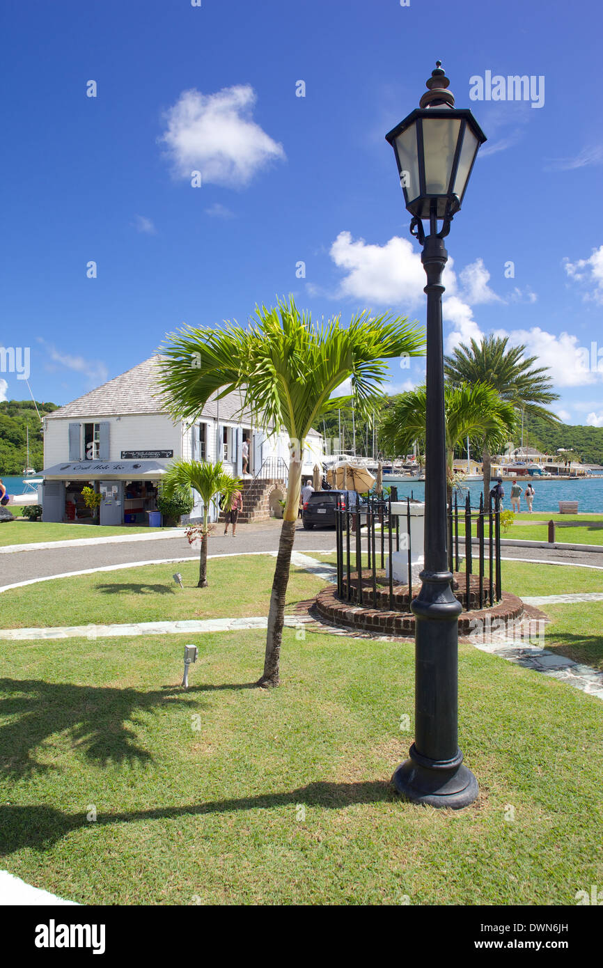Pmo di ufficio, Nelson's Dockyard, Antigua, Isole Sottovento, West Indies, dei Caraibi e America centrale Foto Stock