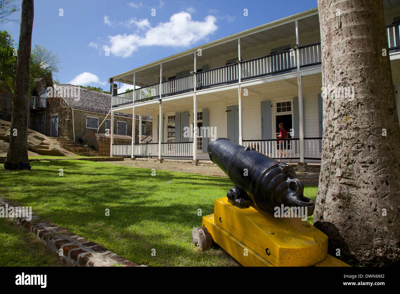 Panificio, casa dell'Ammiraglio e Dockyard Museum, Nelson's Dockyard, Antigua, Isole Sottovento, West Indies, dei Caraibi Foto Stock