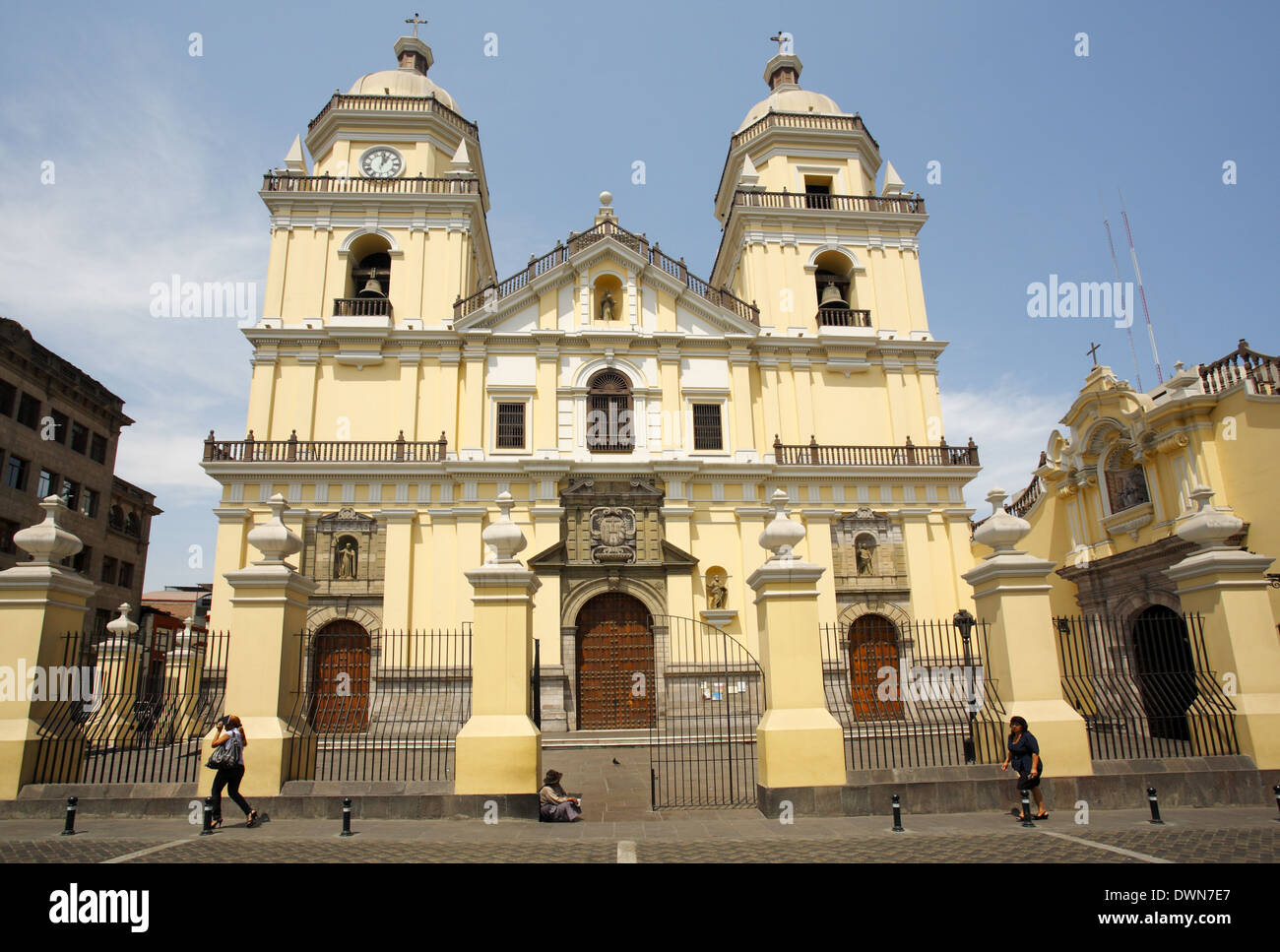 La Chiesa di San Pietro, la Iglesia de San Pedro, Lima, Peru Foto Stock