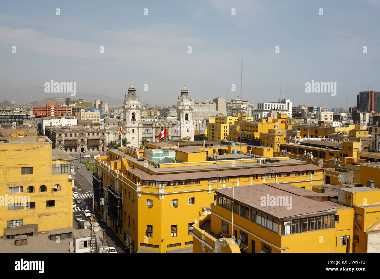 Vista dalla Torre del Monastero di San Francisco, Lima, Peru Foto Stock