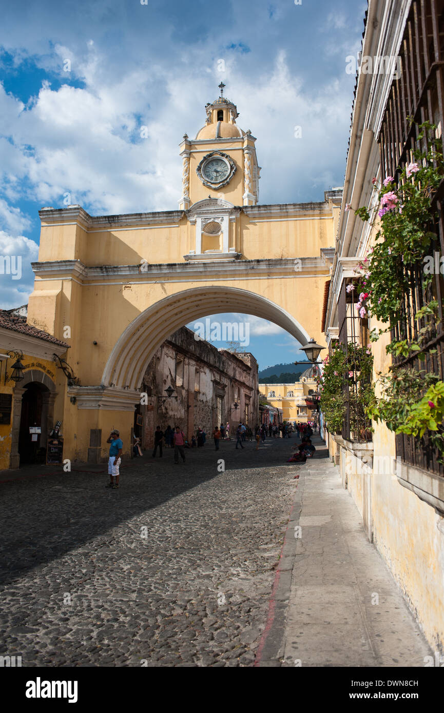 La Santa Catalina Arch in Antigua, Guatemala Foto Stock