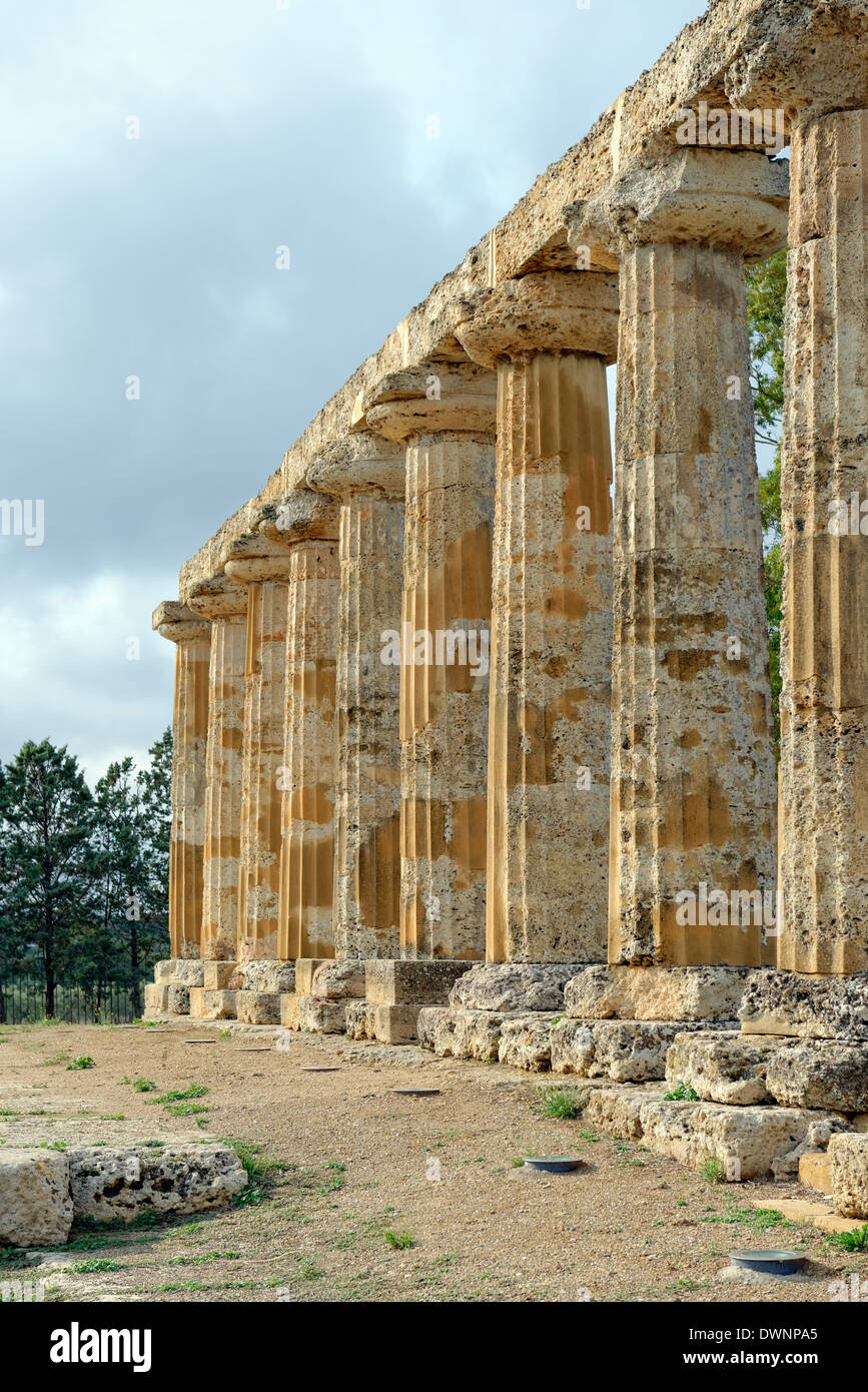 Tempio di Hera, antica città di Metaponto, Bernalda, regione Basilicata, Italia Foto Stock