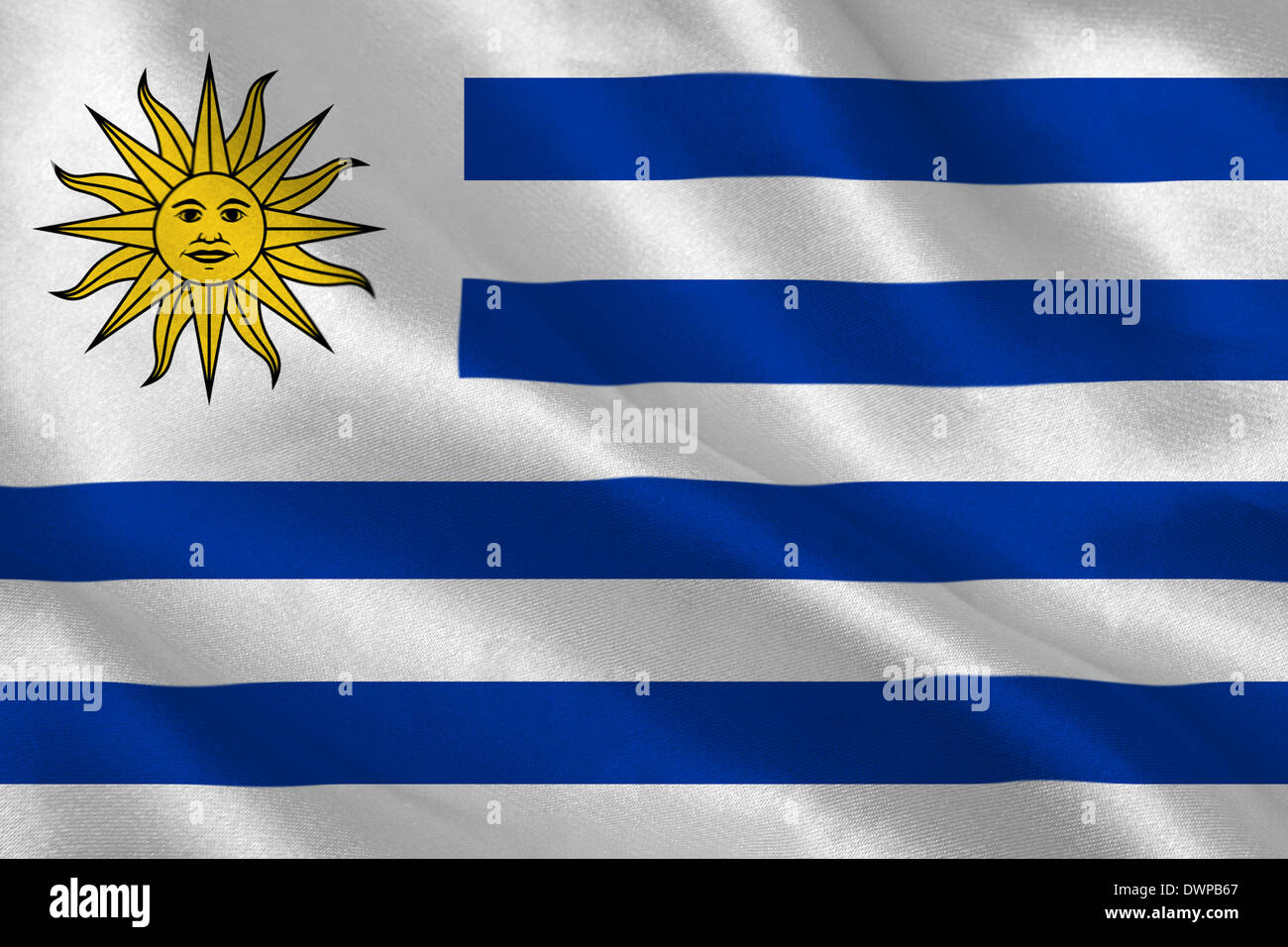 Bandiera Uruguay Foto Stock