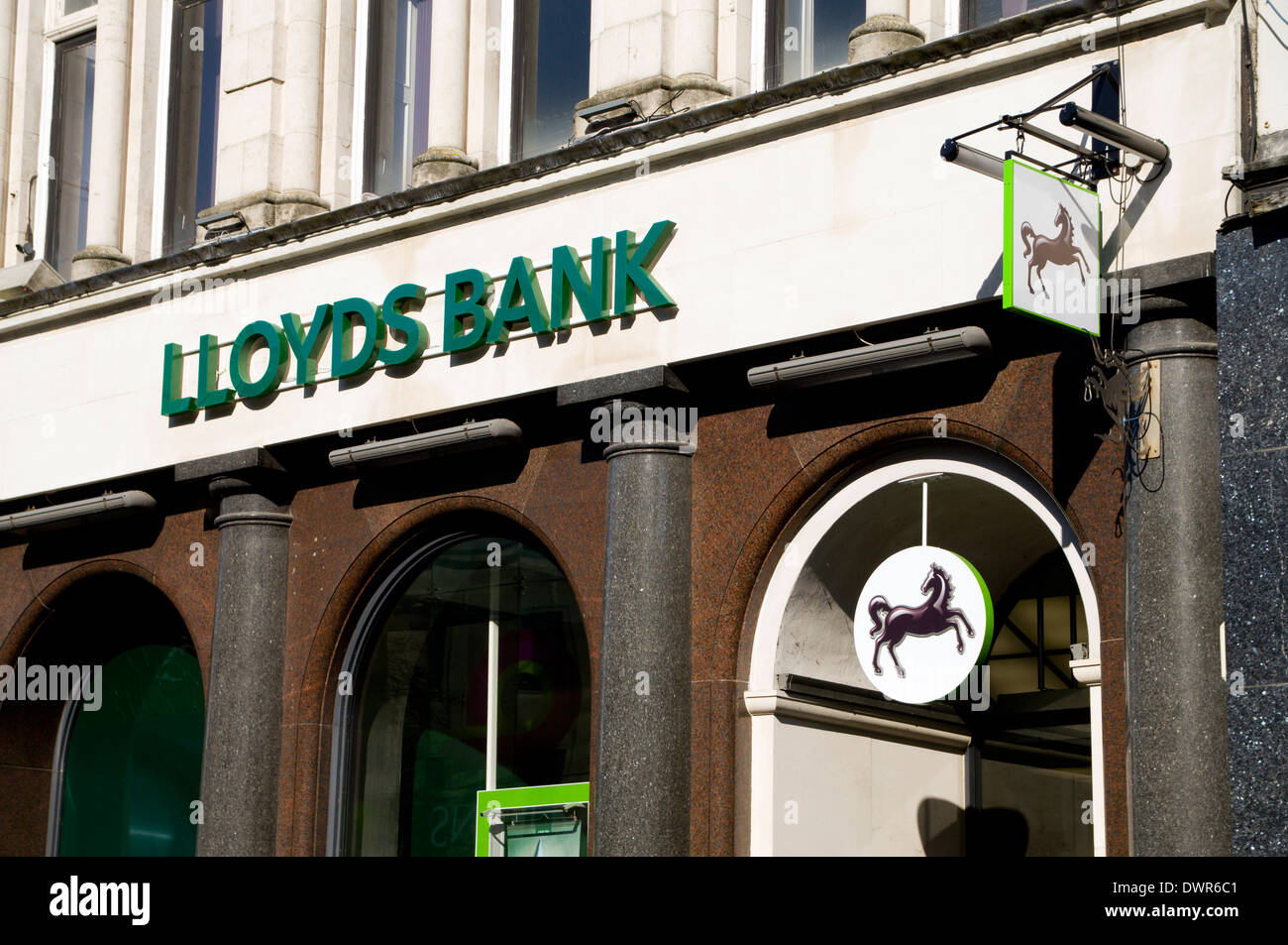 Lloyds Bank, Queen Street Branch, Cardiff, Galles. Foto Stock