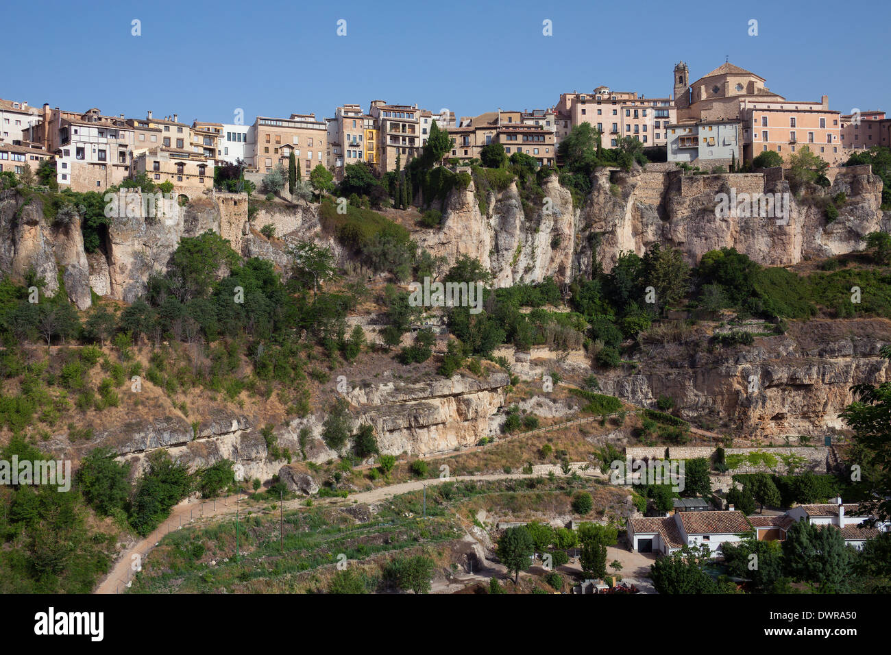 La città di Cuenca nella Mancha di Spagna centrale. Foto Stock