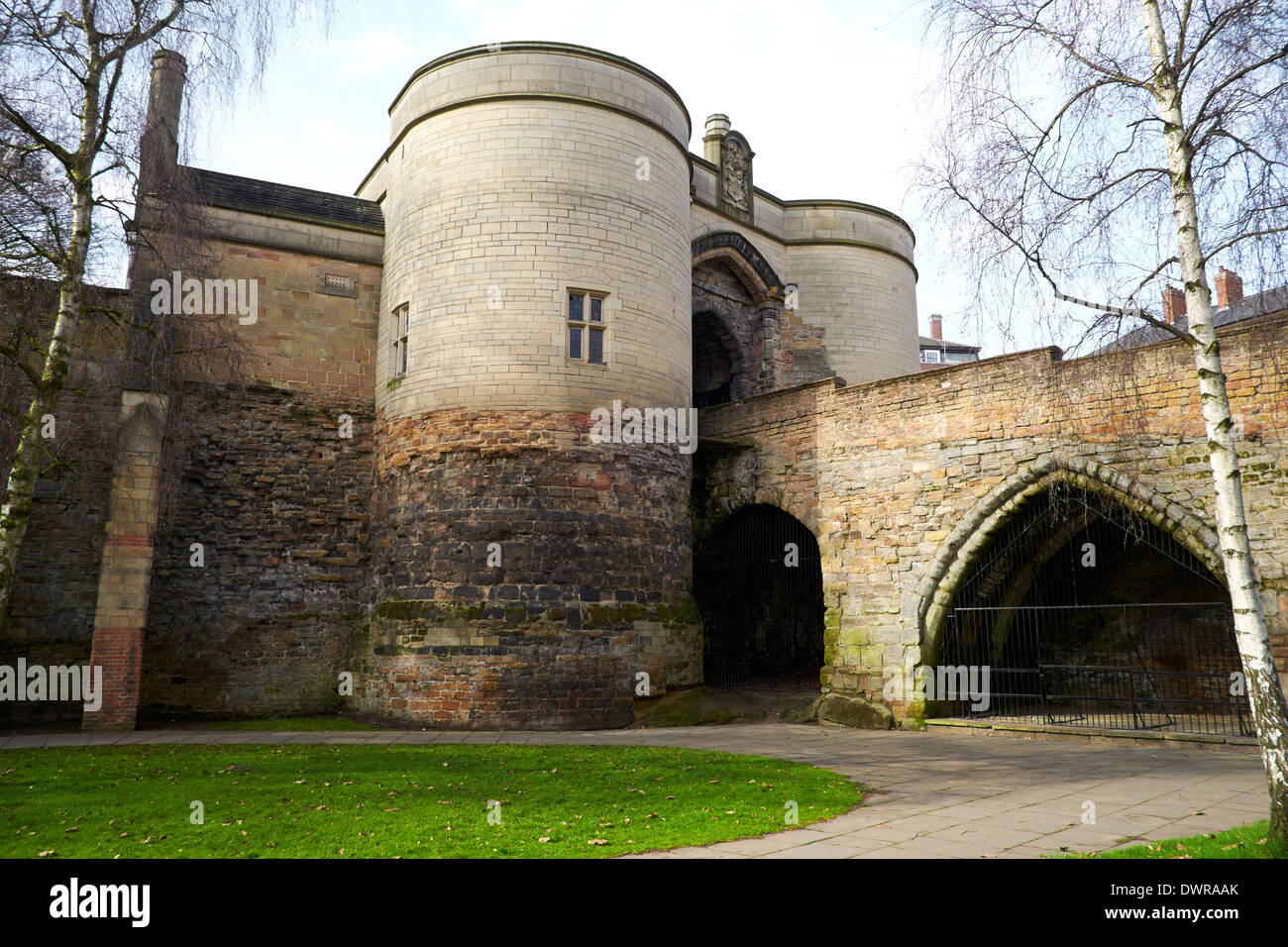 Nottingham Castle England Regno Unito Foto Stock