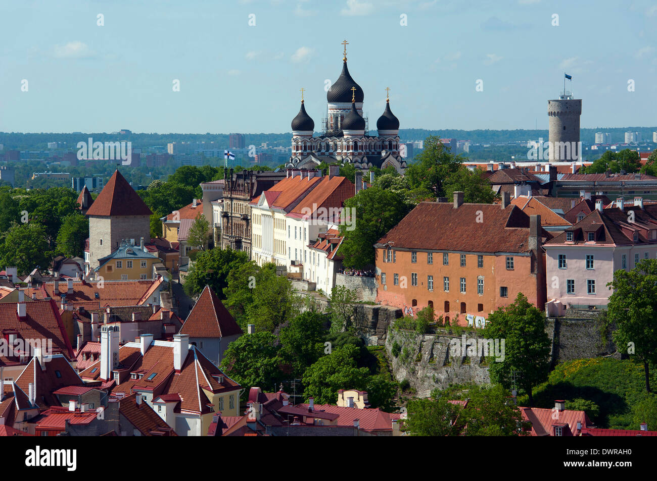 Inferiore e superiore, città di Tallinn Foto Stock