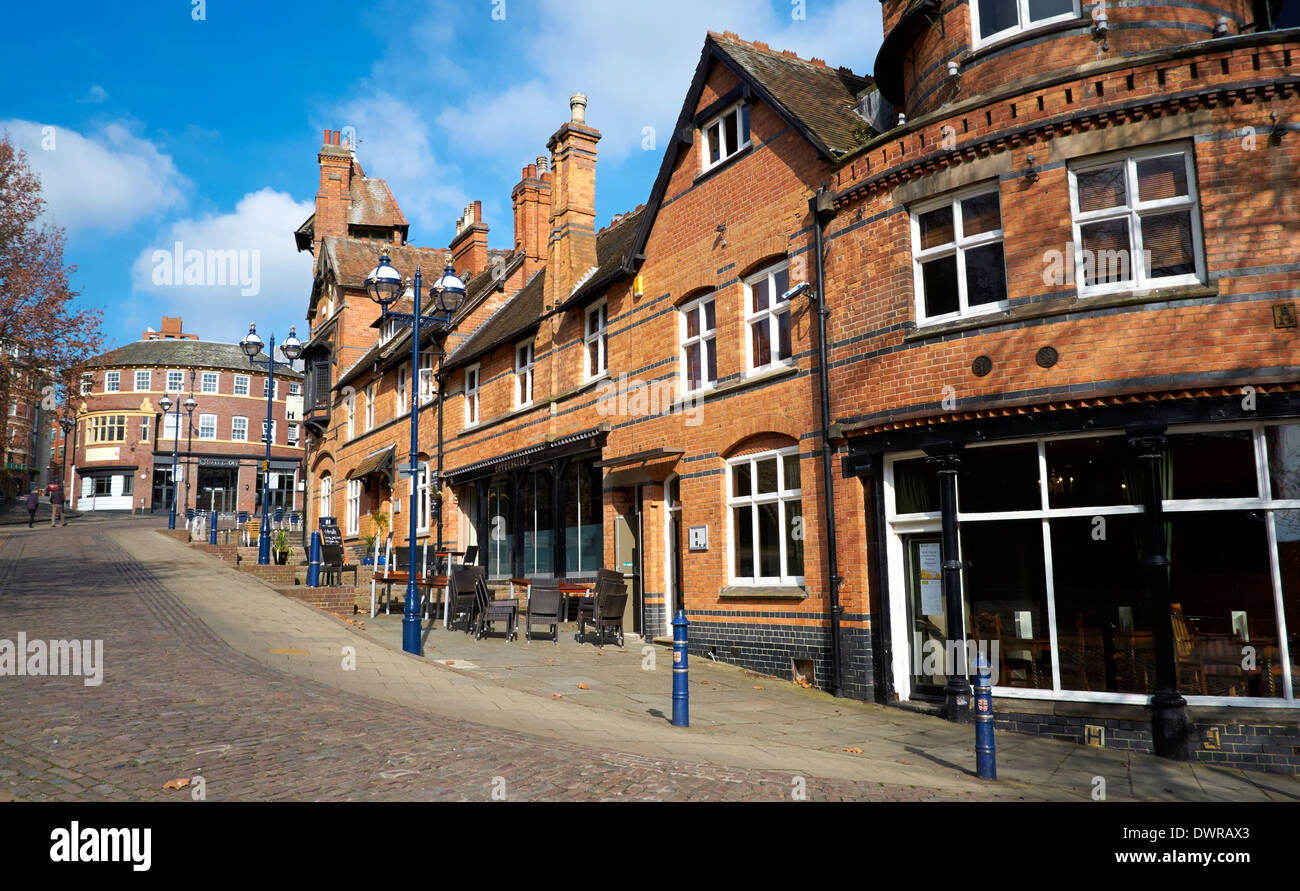 Strada del castello di Nottingham REGNO UNITO Inghilterra Foto Stock