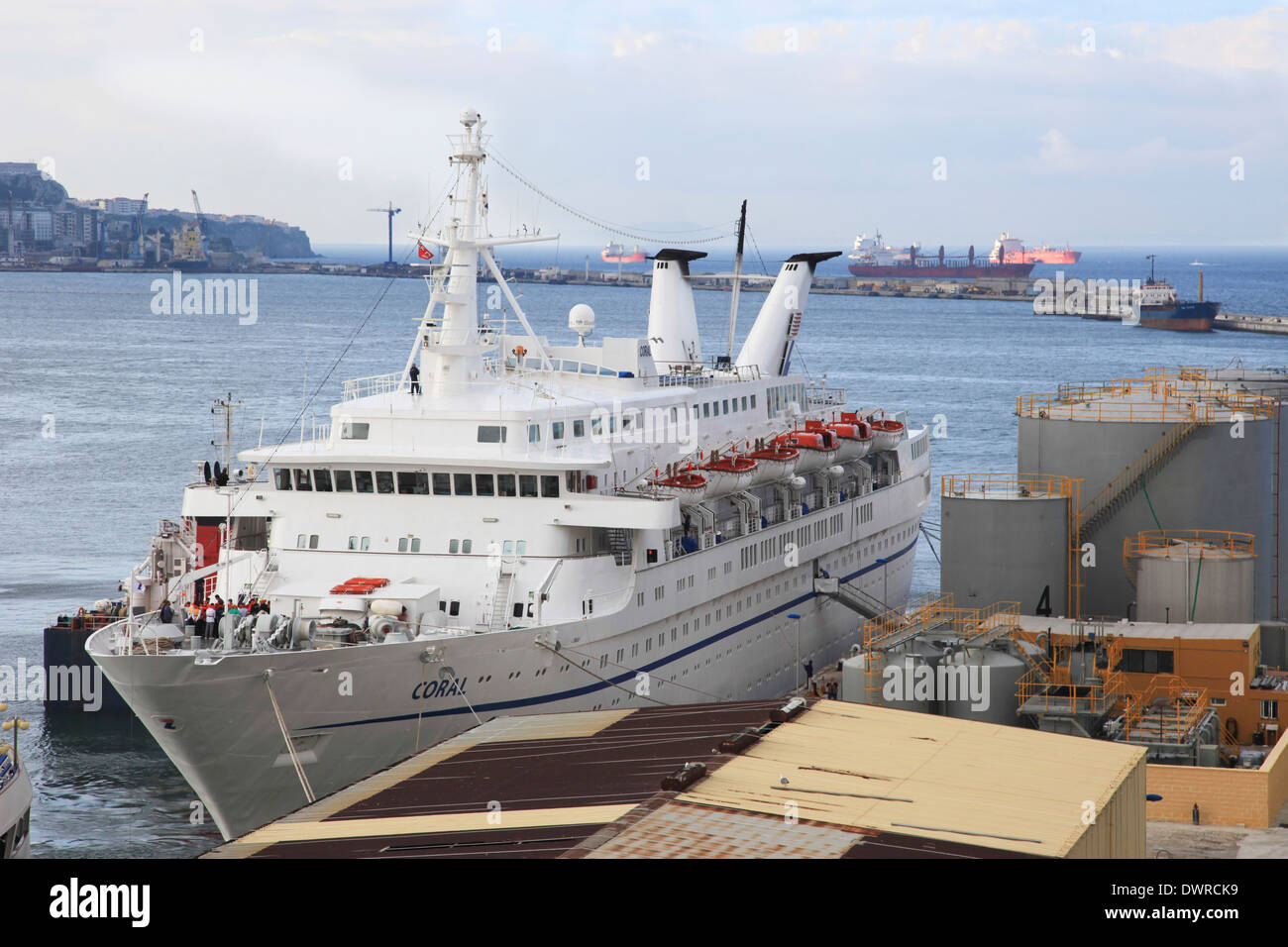 Nave da crociera CORAL in Gibilterra Foto Stock