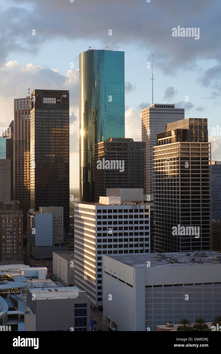 Houston, Texas, Stati Uniti d'America, downtown skyline della città Foto Stock