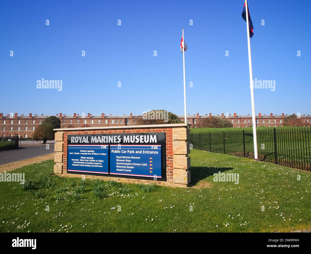 Royal Marines Museum ingresso, Eastney, Portsmouth, Hampshire Foto Stock