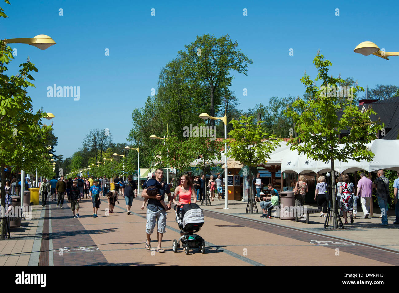 La zona pedonale, Palanga Foto Stock