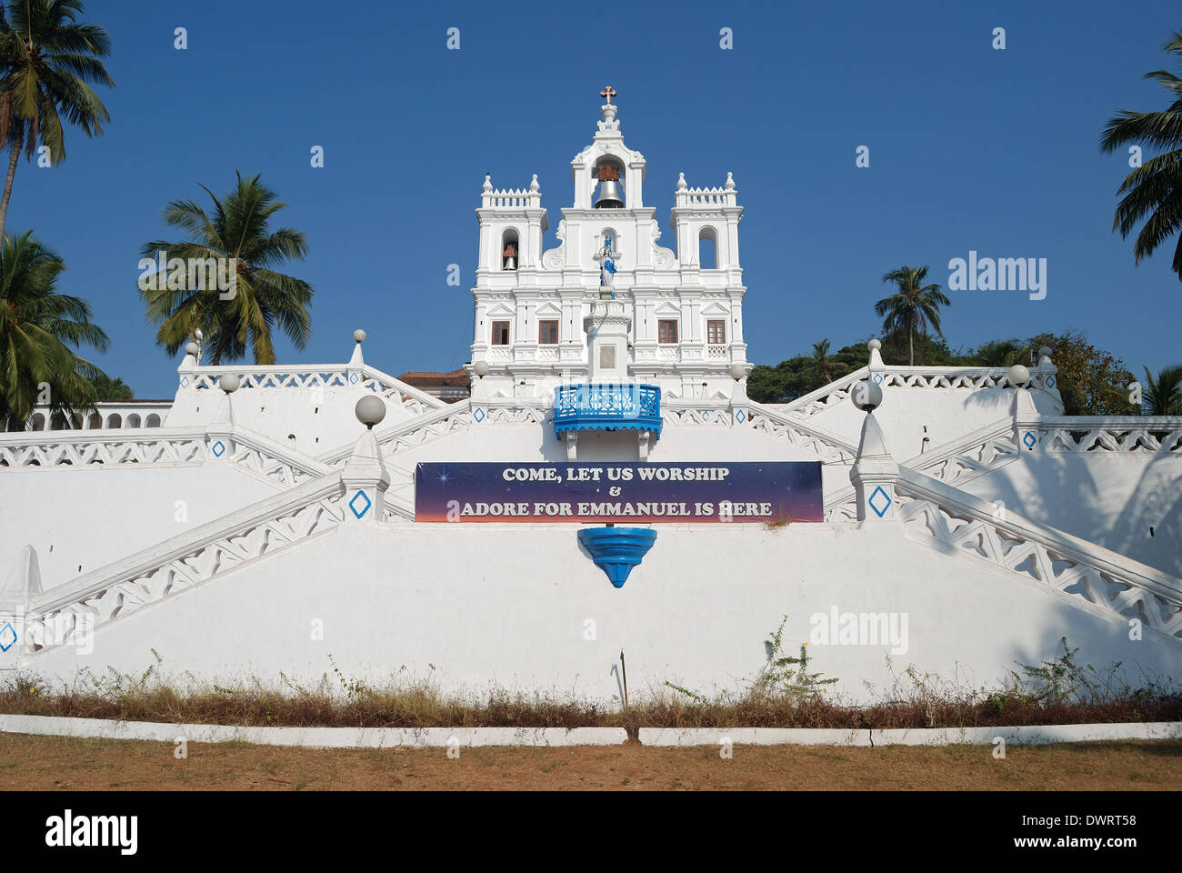 La chiesa di Nostra Signora dell Immacolata Concezione,panaji,Goa, India Foto Stock