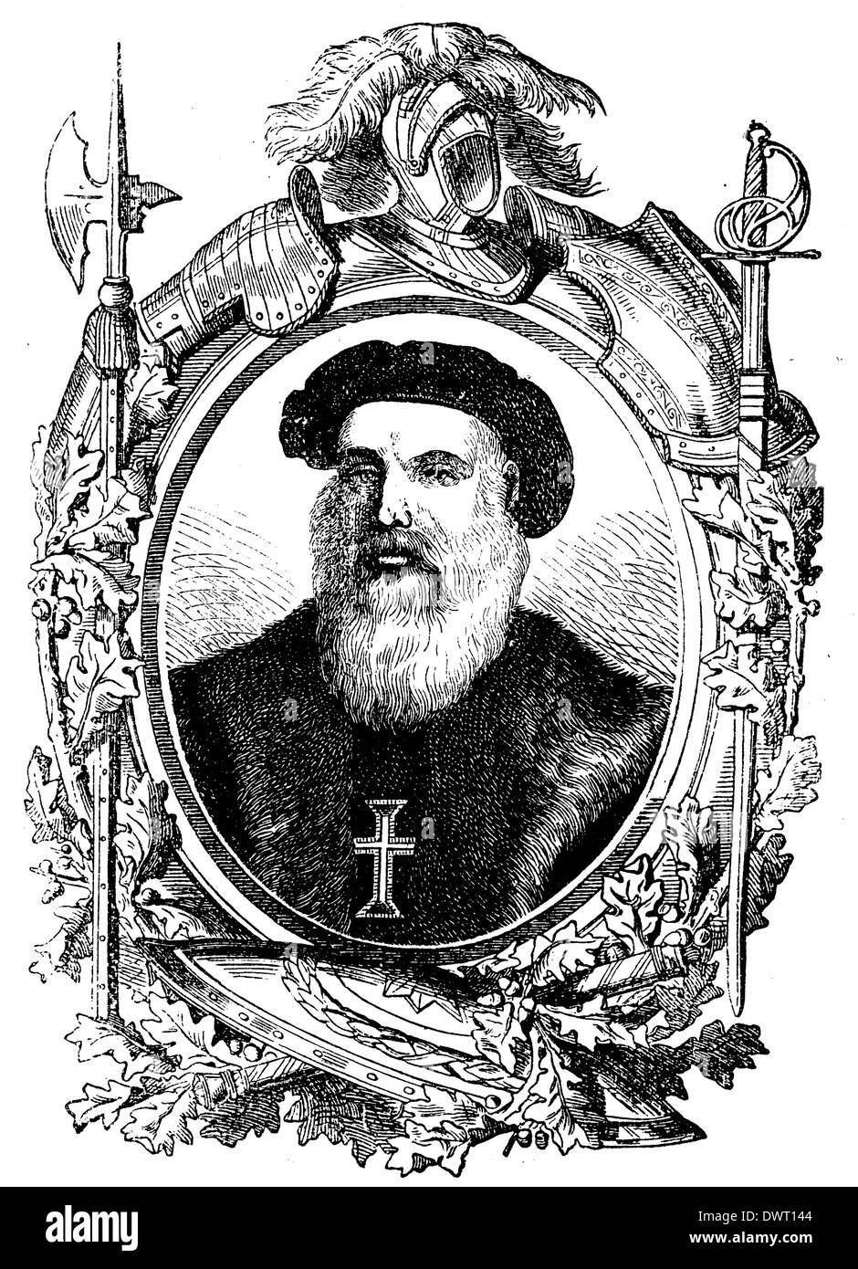 Vasco da Gama (ca. 1469 - 1524), esploratore portoghese Foto Stock