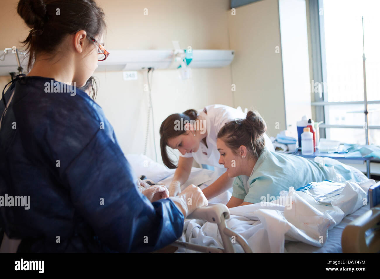 Ulcere da decubito, trattamento Foto Stock