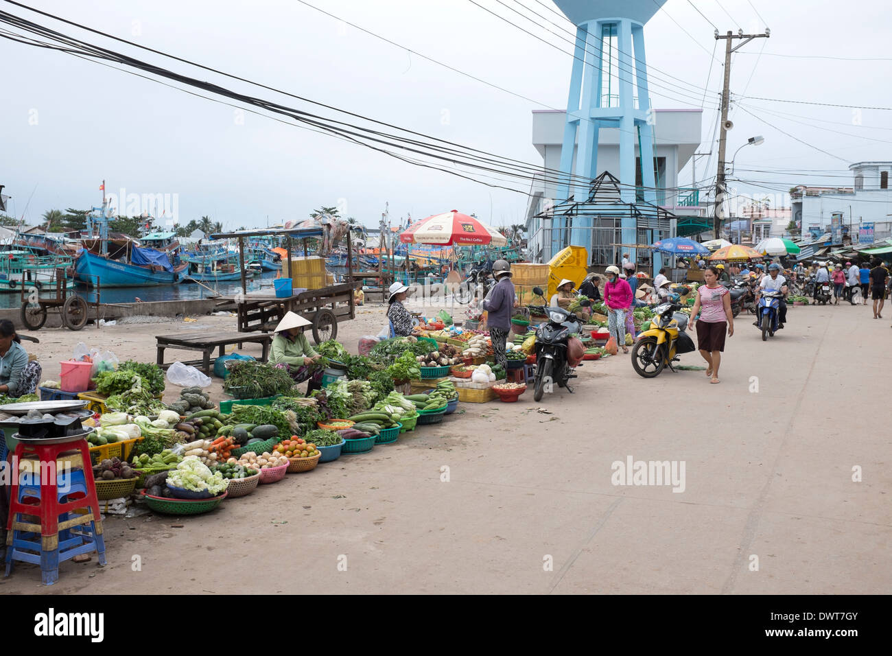 Mercato alimentare di Duong Dong Phu Quoc Island Foto Stock