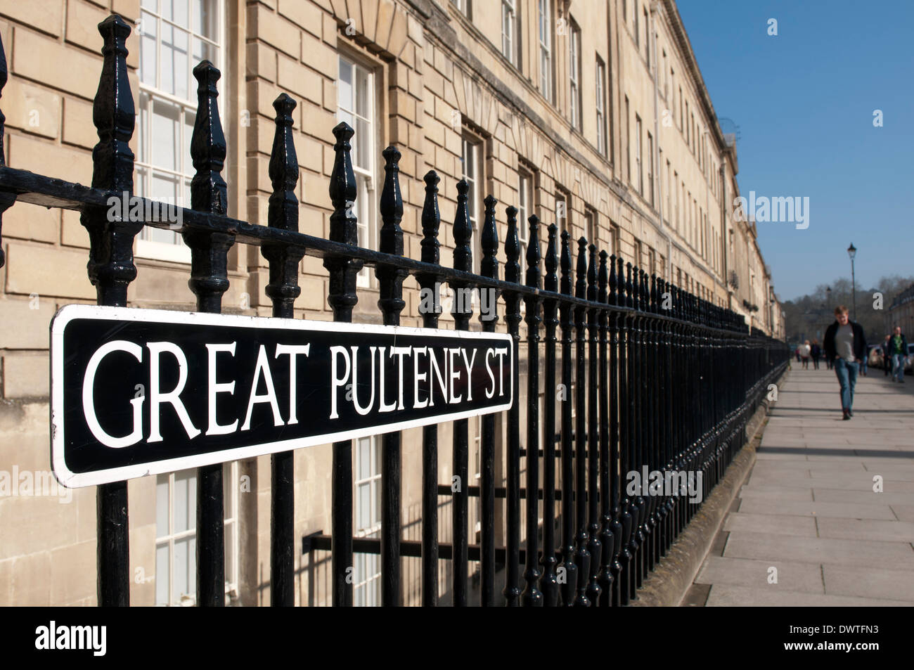Great Pulteney Street, Bath, Somerset, Inghilterra, Regno Unito Foto Stock