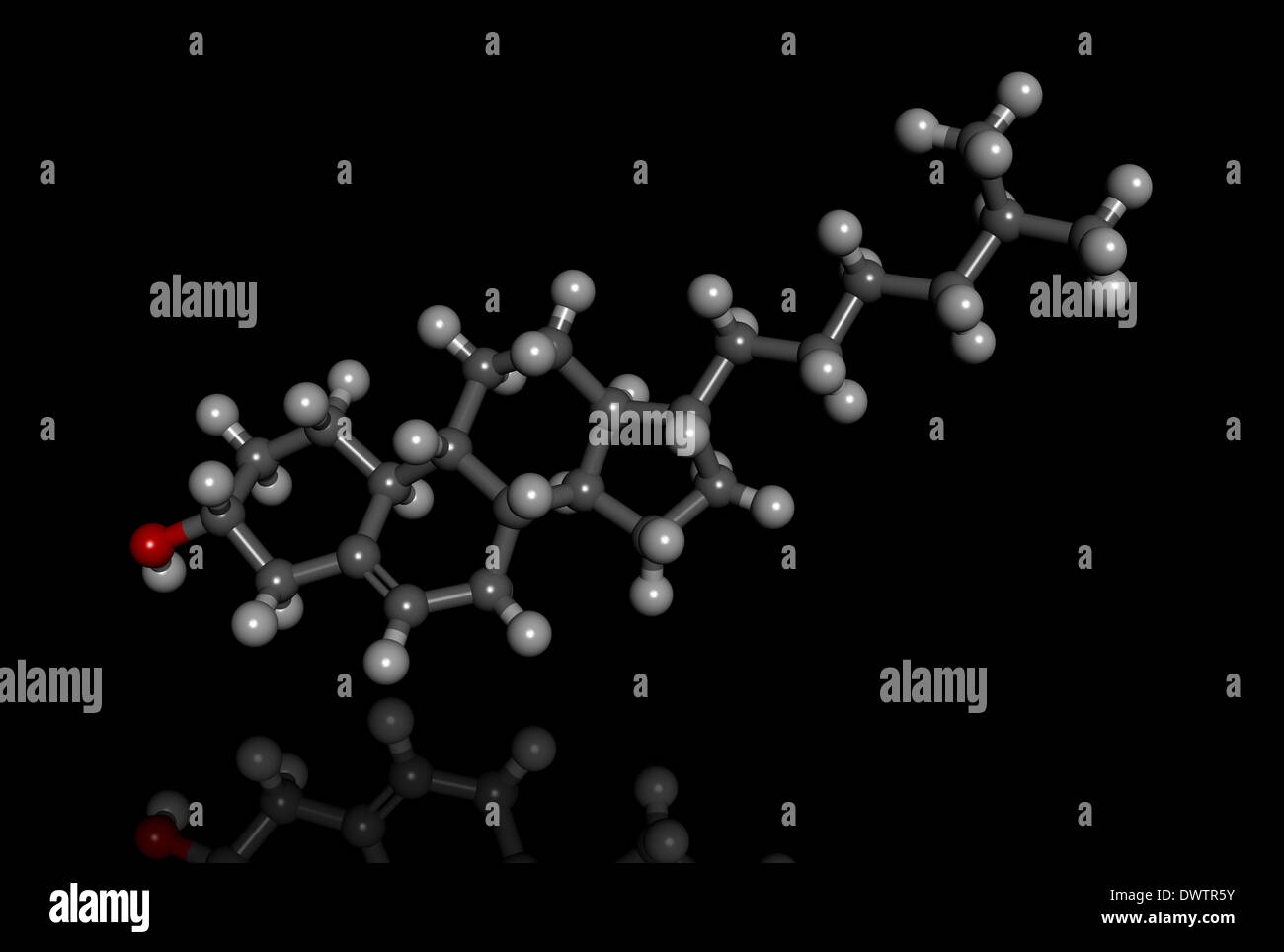 Molecola di colesterolo Foto Stock