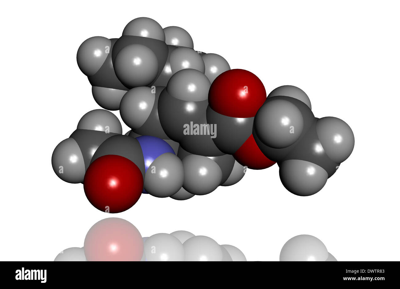 Tamiflu molecola disegno Foto Stock