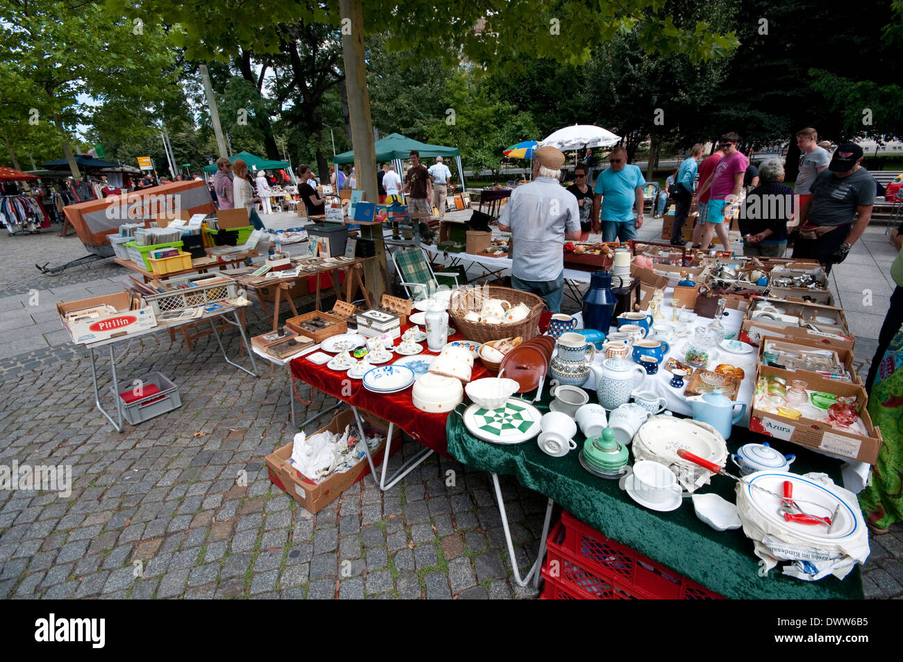 In Germania, in Sassonia, Dresda, Mercato delle Pulci Foto Stock