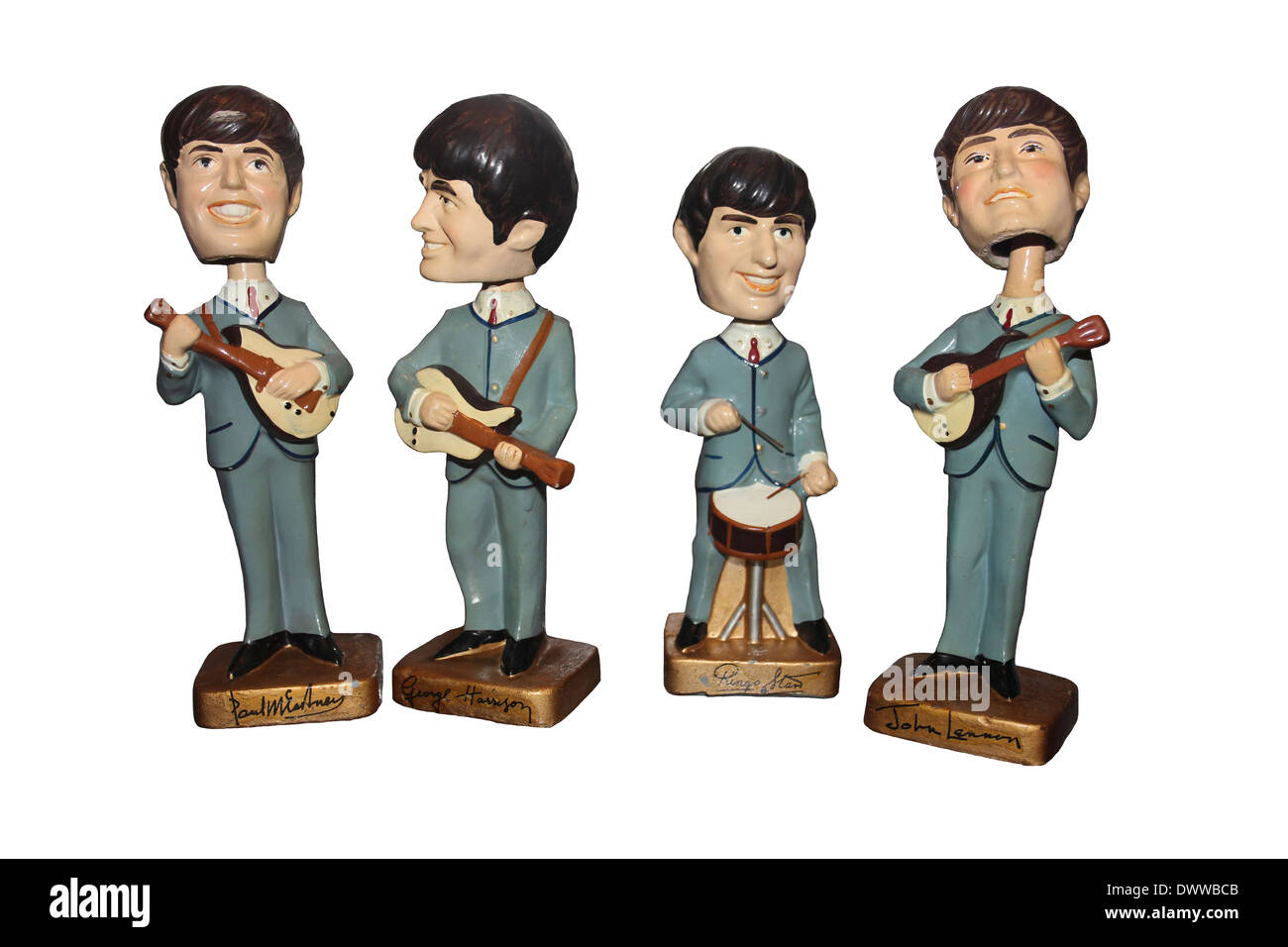 I Beatles Set completo di testa Bobbing bambole memorabilia USA Foto Stock