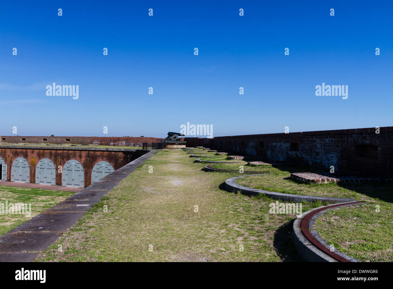 Fort Pulaski Monumento Nazionale su Cockspur Island, Savannah, Georgia Foto Stock