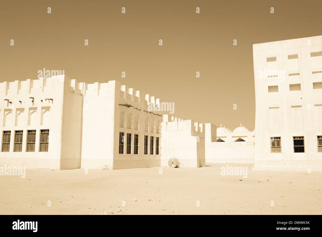 Edifici Mudbrick, Doha Foto Stock