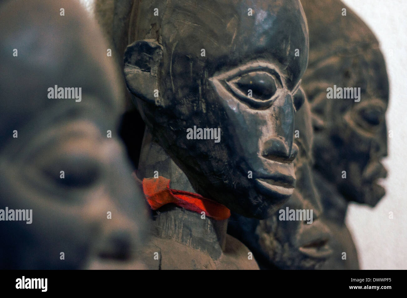 Scultura in legno, Bamako, in Mali Foto Stock