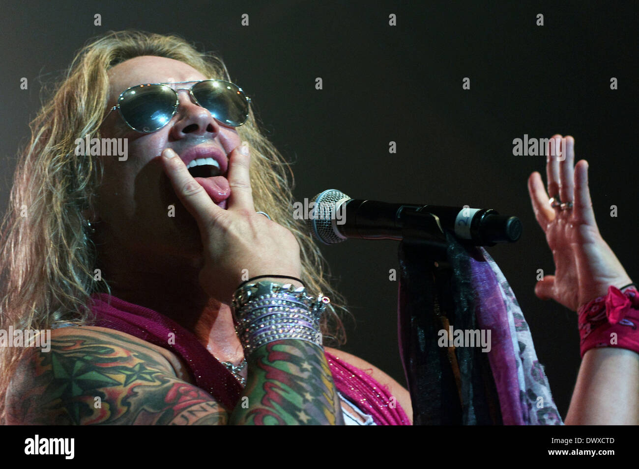 Michael Starr Steel Panther eseguendo a Thebarton Theatre di Adelaide Adelaide, Australia - 09.10.12 con: Michael Starr dove: Australia quando: 09 Ott 2012 Foto Stock