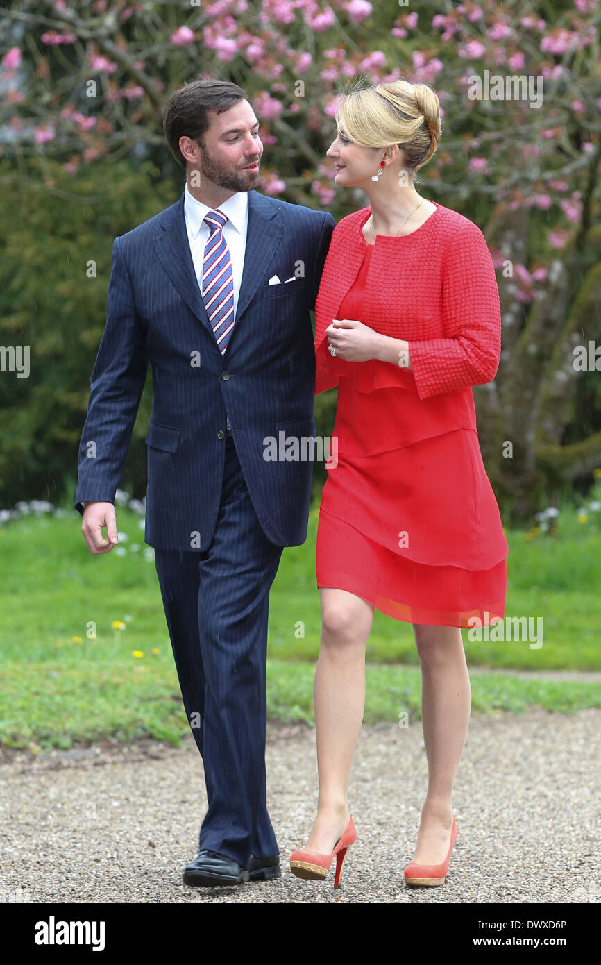Stephanie de Lannoy e Principe Guillaume, granduca ereditario del Lussemburgo in anticipo del loro matrimonio, che avrà luogo il 20 ottobre 2012 Lussemburgo - 11.10.12 quando: 11 Ott 2012 **o pubblicazione in Germania** Foto Stock