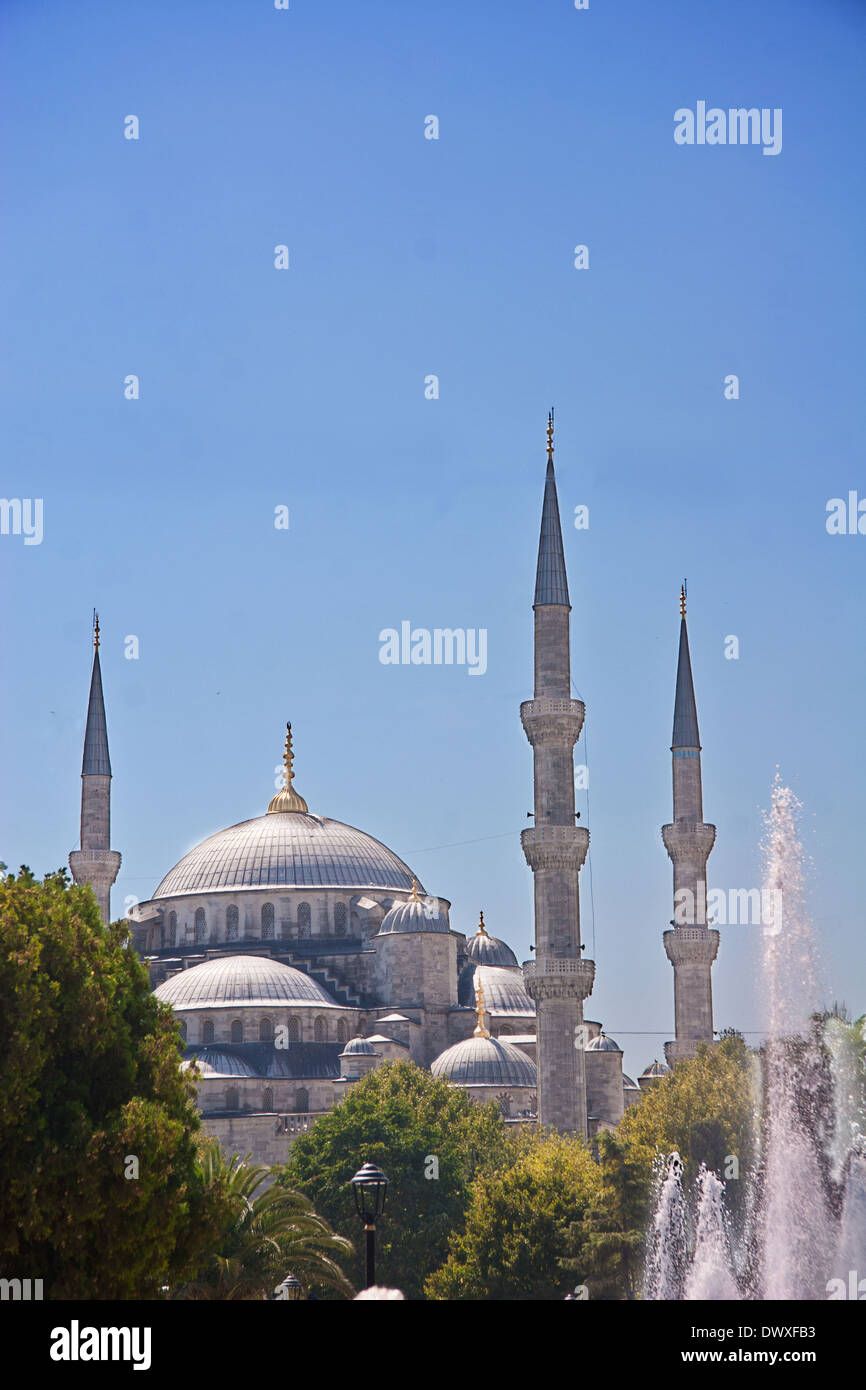 La moschea di Sultanahmet, Moschea blu; Istambul Foto Stock