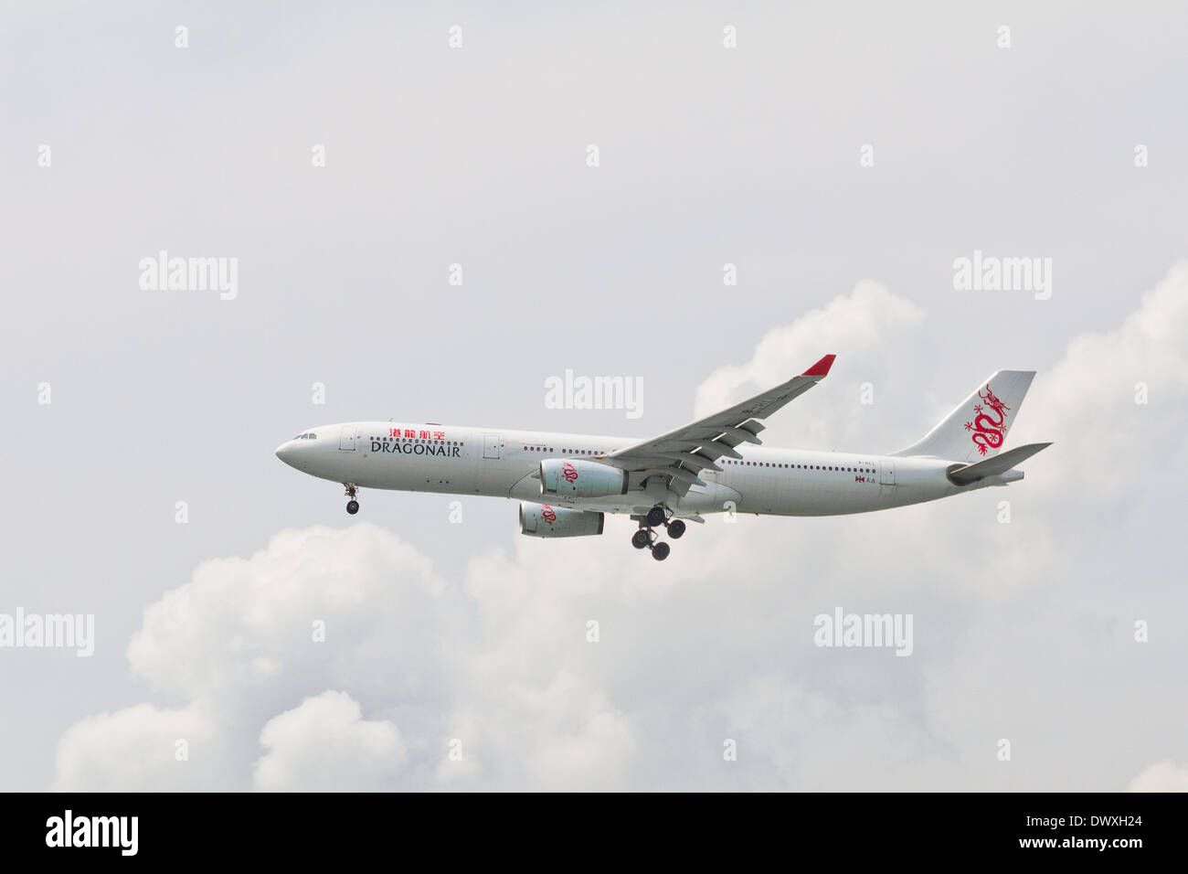 B-HILL DRAGONAIR SBARCO AD HONG KONG Foto Stock