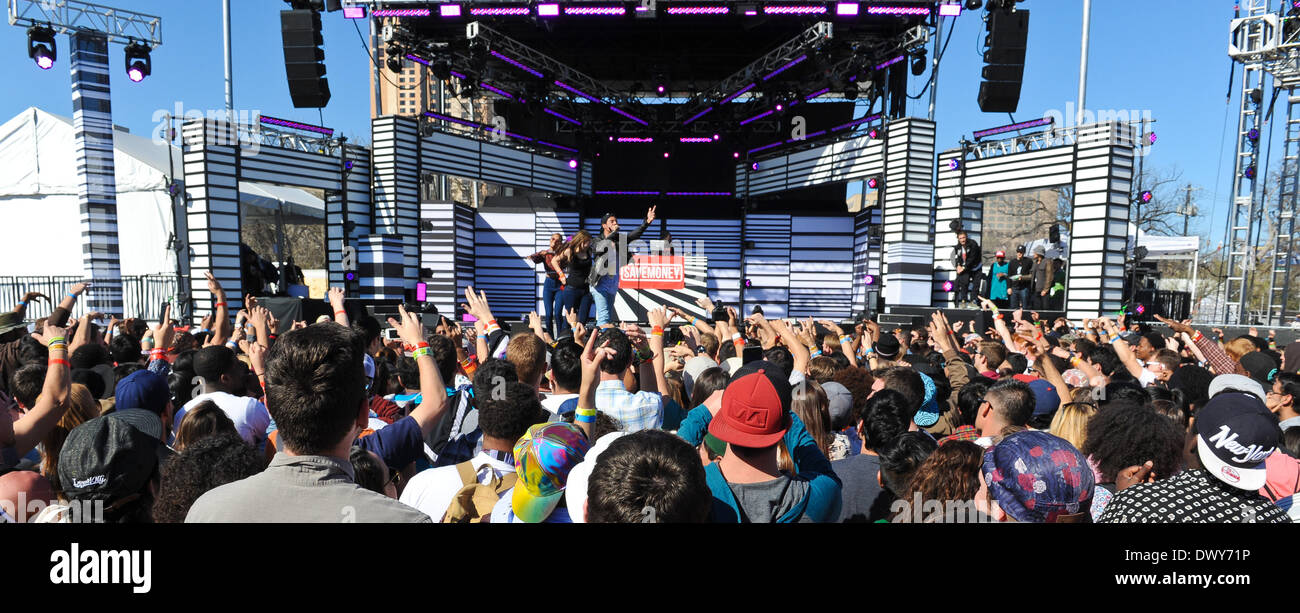 Austin, Texas, Stati Uniti d'America. 13 Mar, 2014. Vic Mensa esegue al mtvU Woodie Awards durante SXSW il 13 marzo 2014 di Austin in Texas - USA. Credito: Manuel Nauta/NurPhoto/ZUMAPRESS.com/Alamy Live News Foto Stock