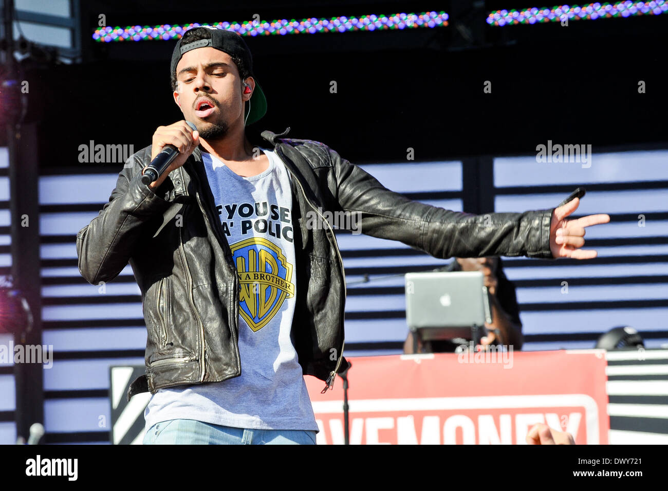 Austin, Texas, Stati Uniti d'America. 13 Mar, 2014. Vic Mensa esegue al mtvU Woodie Awards durante SXSW il 13 marzo 2014 di Austin in Texas - USA. Credito: Manuel Nauta/NurPhoto/ZUMAPRESS.com/Alamy Live News Foto Stock