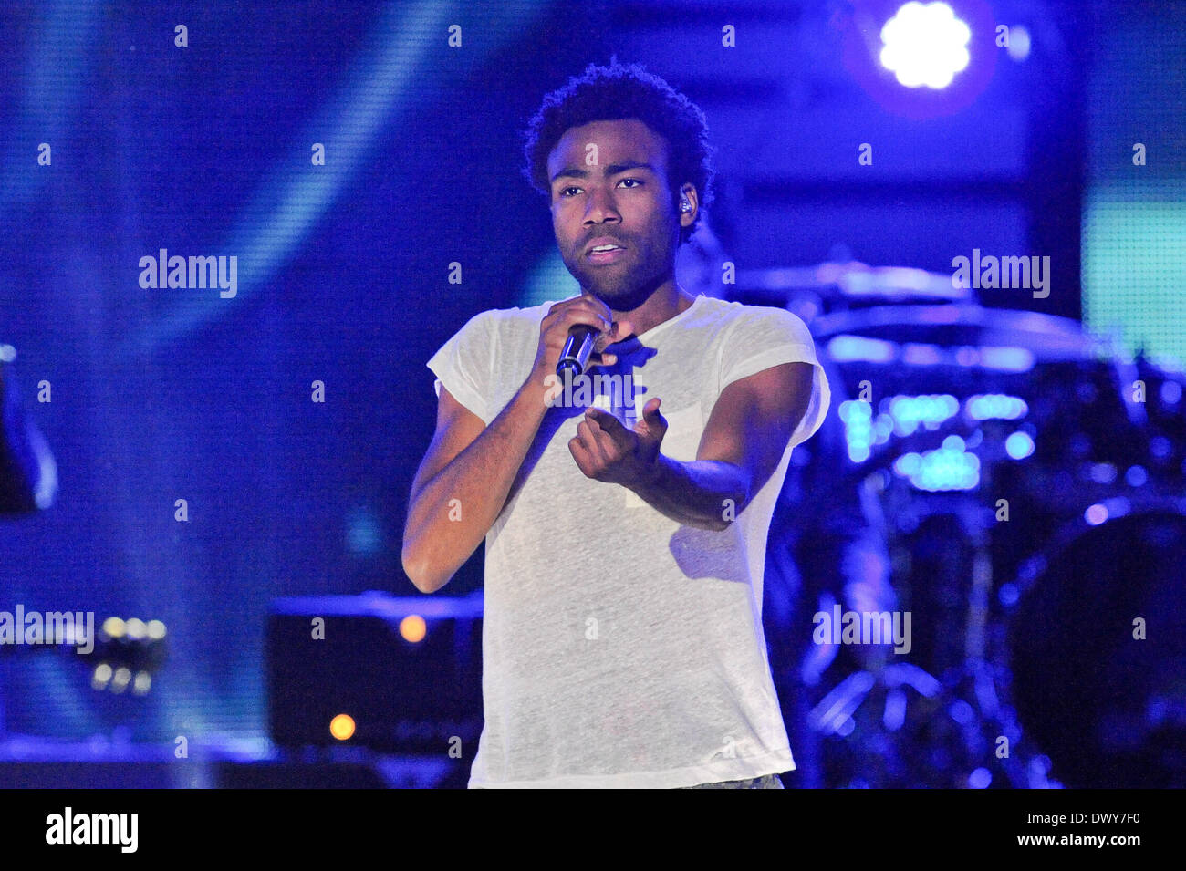 Austin, Texas, Stati Uniti d'America. 13 Mar, 2014. Childish Gambino esegue al mtvU Woodie Awards durante SXSW il 13 marzo 2014 di Austin in Texas - USA. Credito: Manuel Nauta/NurPhoto/ZUMAPRESS.com/Alamy Live News Foto Stock