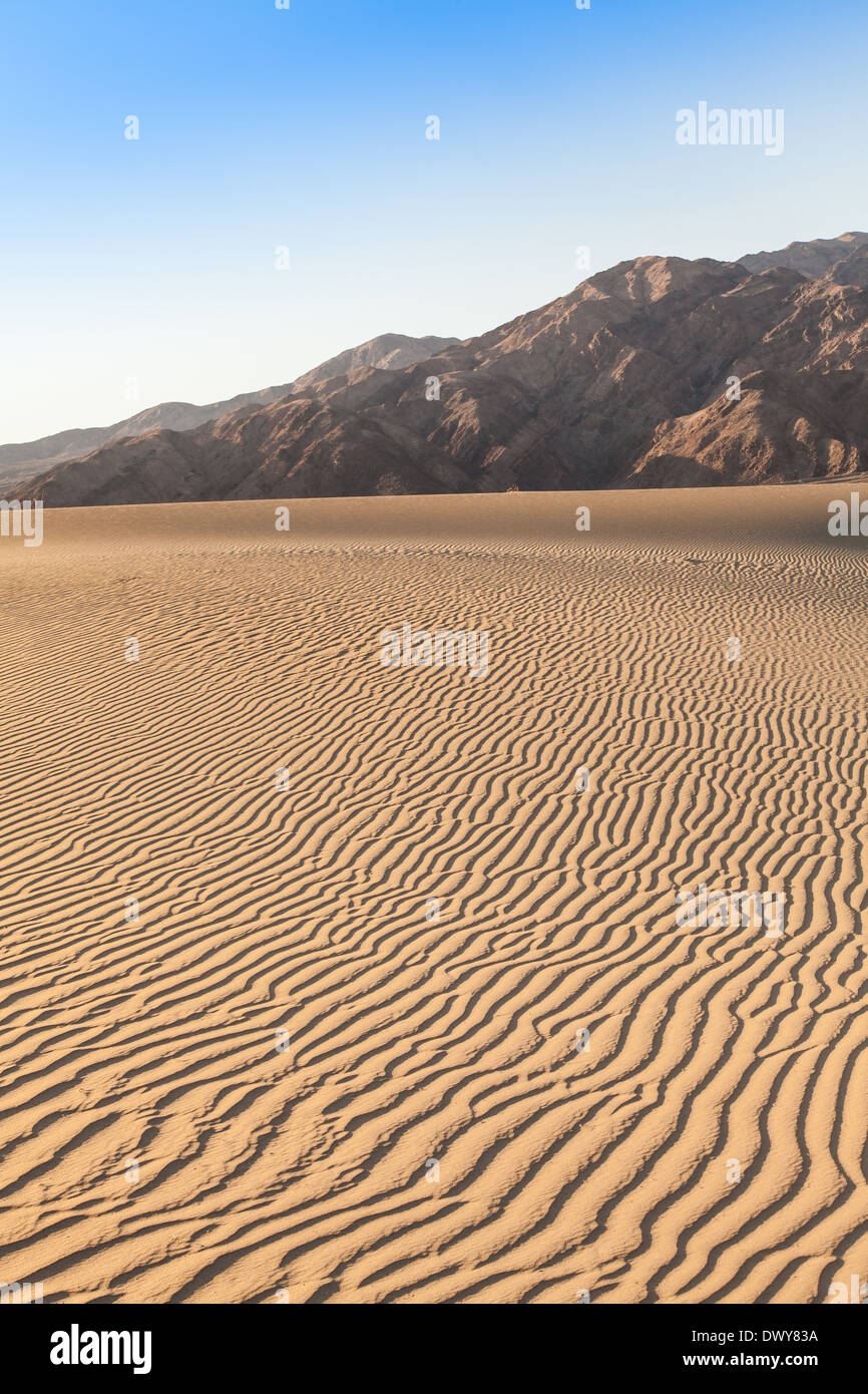 Le dune di sabbia di Mesquite piatto nella Valle della Morte nel deserto - California Foto Stock