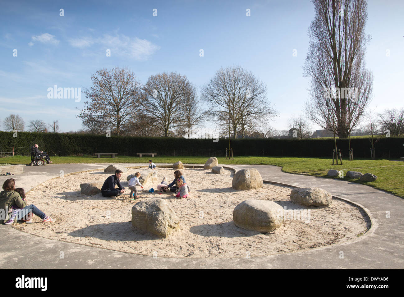 Brockwell Park, Lambeth, Londra Sud, dopo essere stato restaurato da parchi per programma Persone, England, Regno Unito Foto Stock