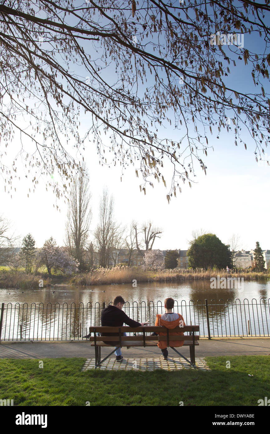 Brockwell Park, Lambeth, Londra Sud, dopo essere stato restaurato da parchi per programma Persone, England, Regno Unito Foto Stock