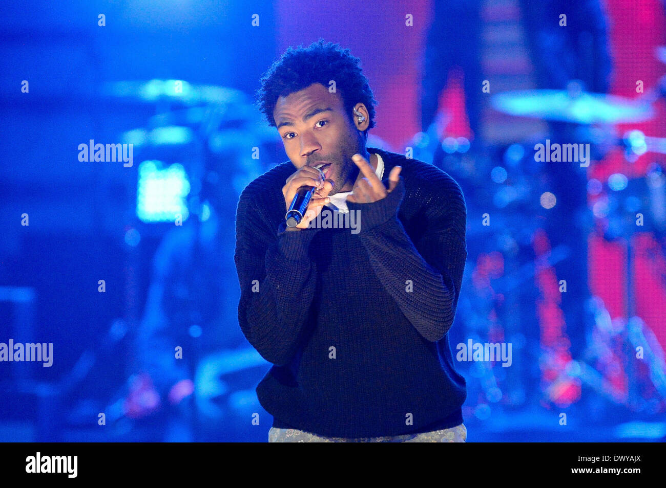 Austin, Texas, Stati Uniti d'America. 13 Mar, 2014. Childish Gambino esegue al mtvU Woodie Awards durante SXSW il 13 marzo 2014 di Austin in Texas - USA. © Manuel Nauta/NurPhoto/ZUMAPRESS.com/Alamy Live News Foto Stock