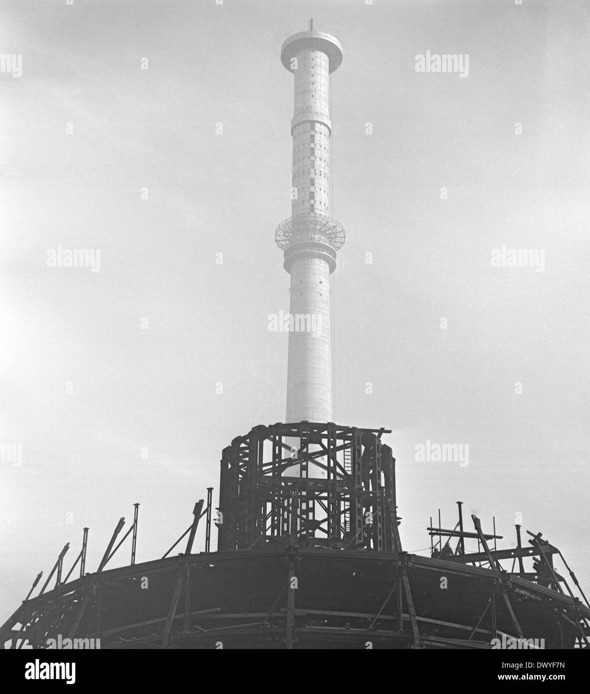 Berlino, gdr, impostazione fino alla Torre della TV ad Alexanderplatz Foto Stock