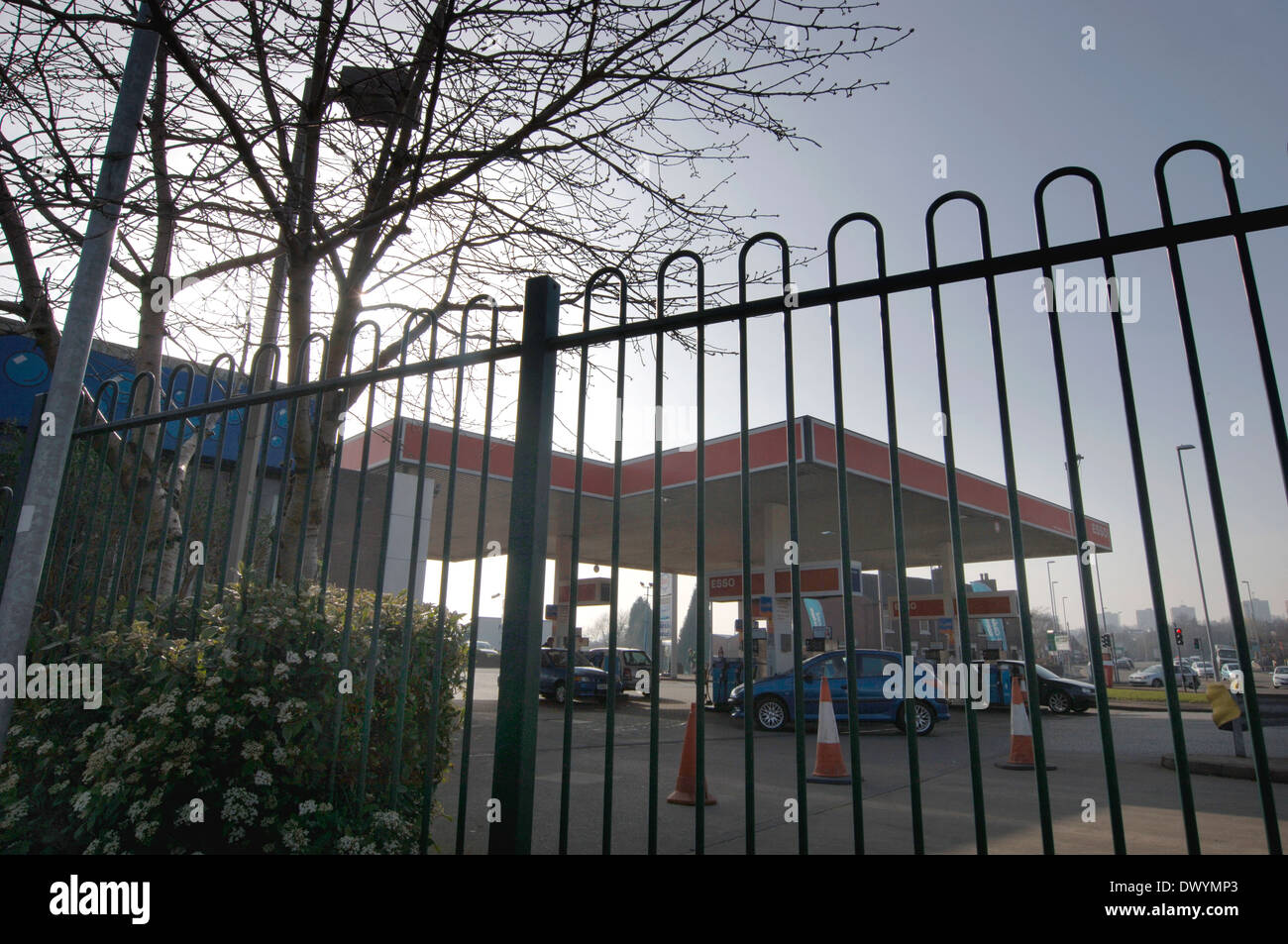 Una stazione di riempimento benzina.1. Foto Stock