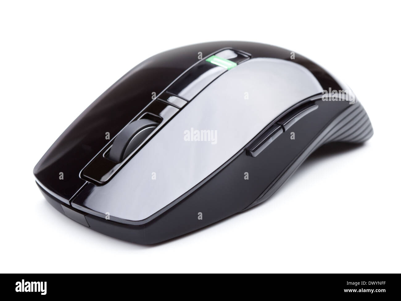 Il computer wireless mouse, isolati su sfondo bianco Foto Stock