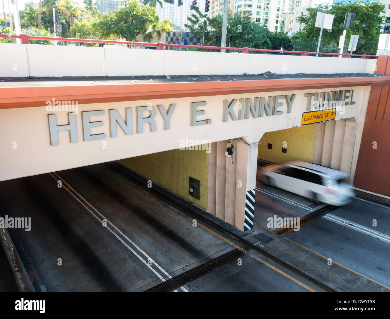 Henry E Kinney Tunnel, Ft Lauderdale, FL, Stati Uniti d'America Foto Stock