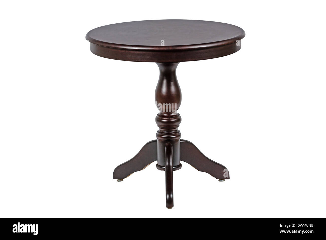 Tavola rotonda, isolato su sfondo bianco con tracciato di ritaglio Foto Stock
