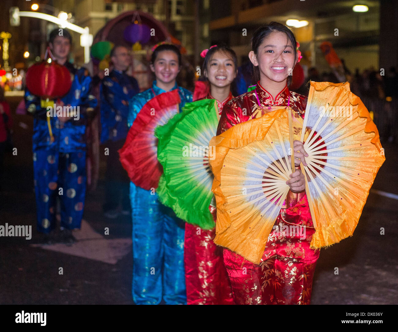 Un non ben identificato i partecipanti al nuovo anno cinese Parade di San Francisco , California Foto Stock