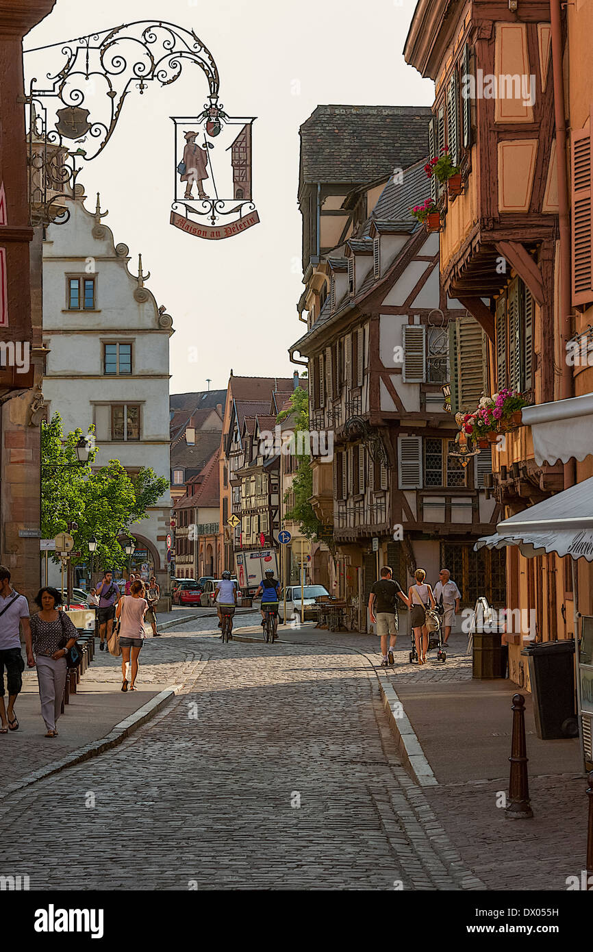 Città vecchia di Colmar, Francia Foto Stock