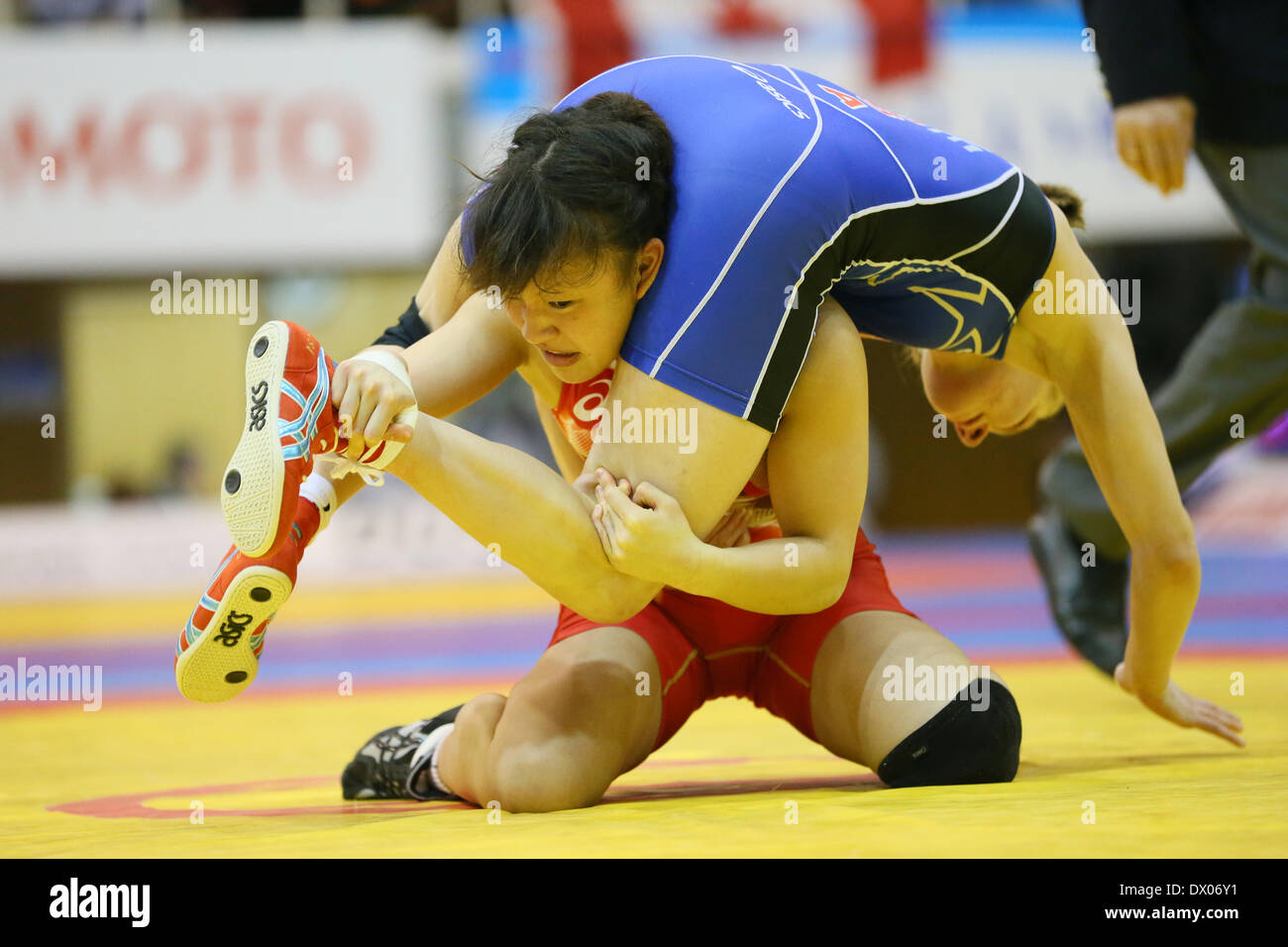 Eri Tosaka (JPN), 15 marzo 2014 - Wrestling : 2014 Wrestling femminile di Coppa del Mondo - Concorso Sessione 1 donne stile libero -48kg a Azusawa palestra, Tokyo, Giappone. (Foto di YUTAKA/AFLO SPORT) [1040] Foto Stock