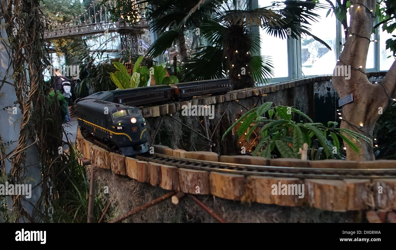 Il New York Botanical Garden Holiday Train Show Foto Stock