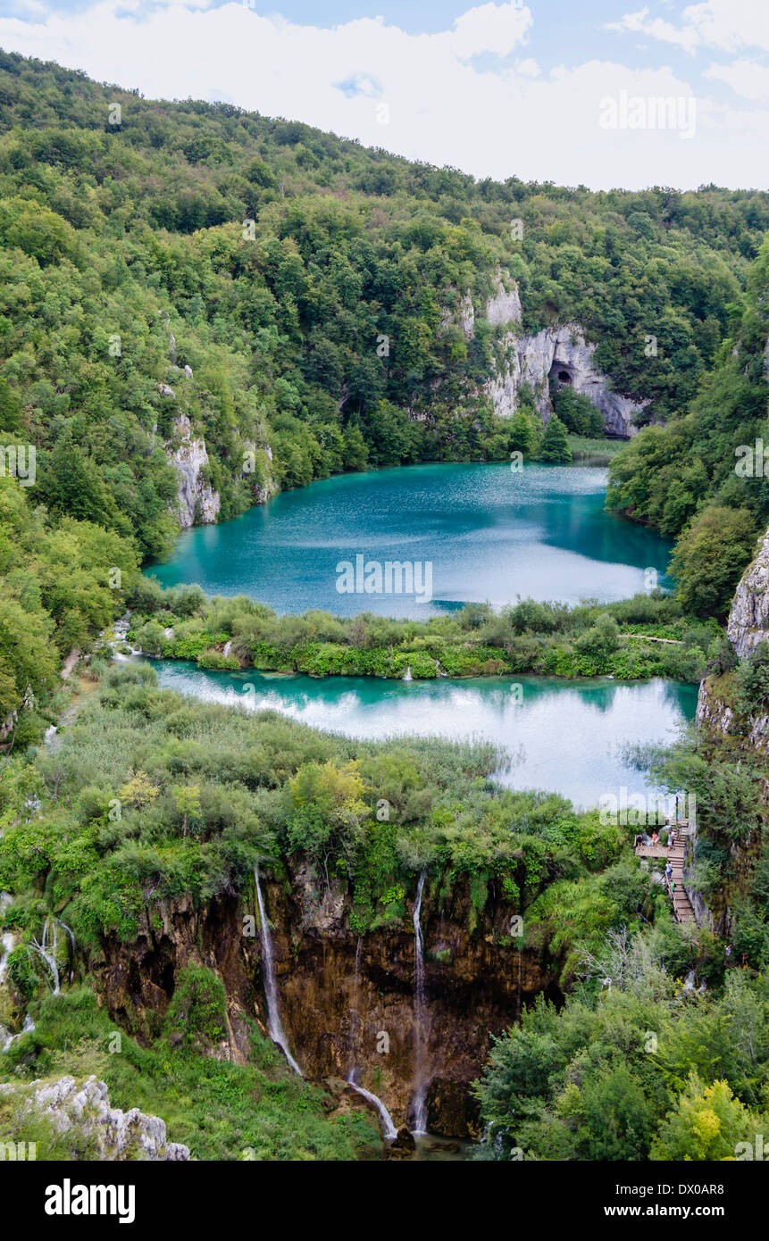 Il Parco Nazionale dei Laghi di Plitvice Foto Stock