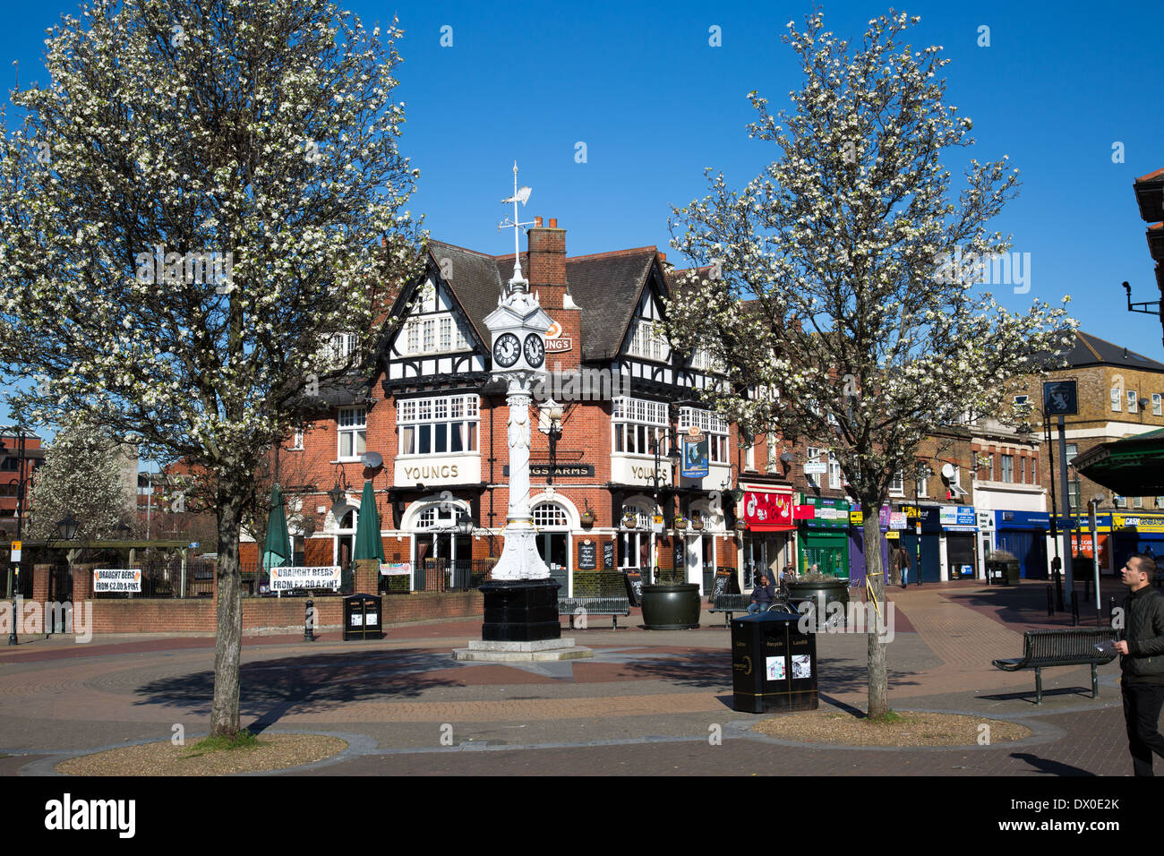 Mitcham centro città, a sud di Londra Foto Stock